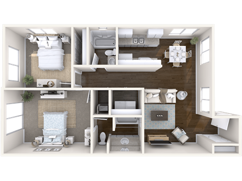 SCR 2X2 at the crossings at white marsh apartments in white at Aspire Redlands, Redlands, 92374